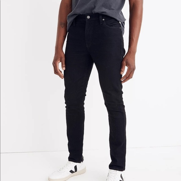 NEW Madewell Skinny Authentic Flex Jeans in Classic Black Wash J9492 - Picture 1 of 5